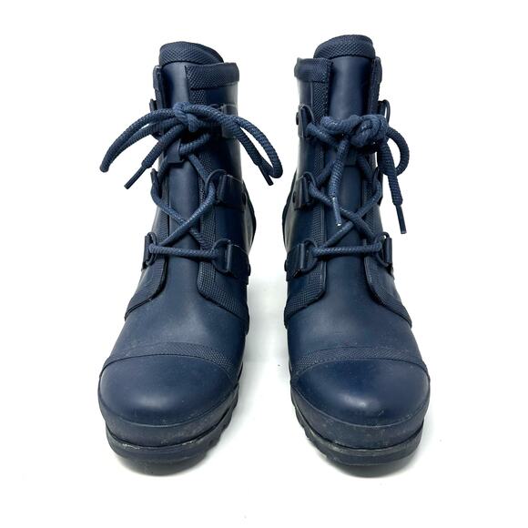 Sorel Size 9 Blue Lace Up Hidden Wedge Boots NL2442-464 1717591464 01583 0217 - Picture 8 of 8
